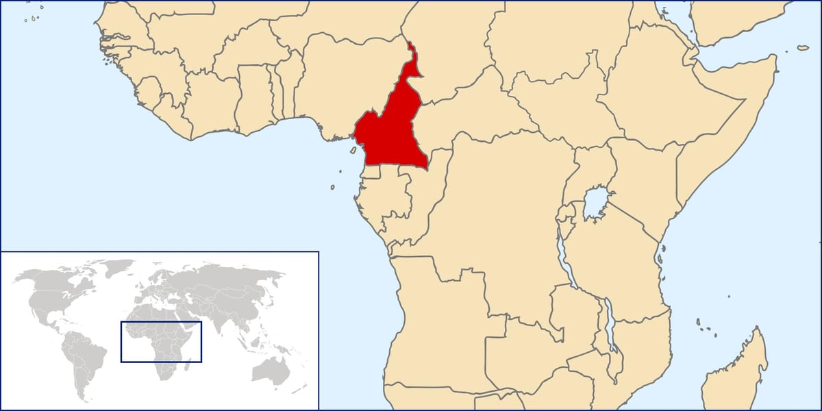 નકશો કેમરૂન સ્થાન