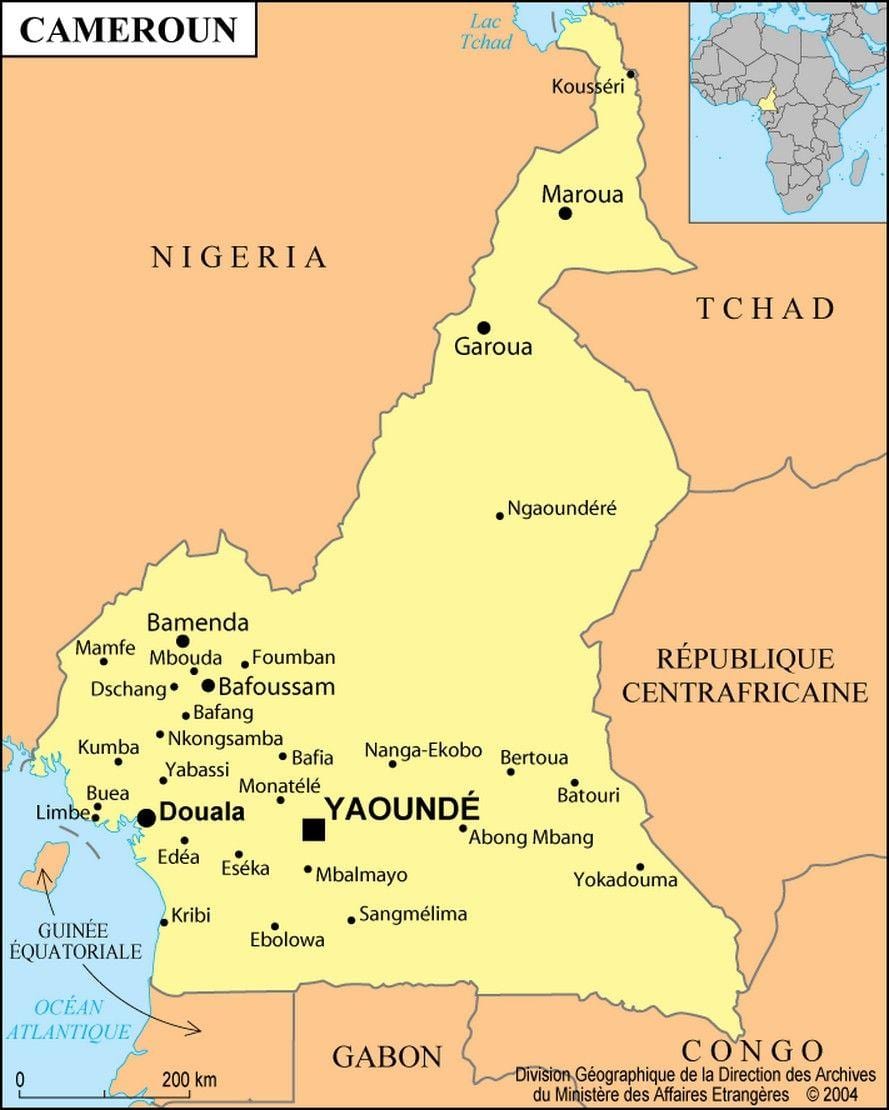 નકશો douala કેમરૂન
